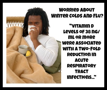 Cold and Flu Symptoms? Get your Vitamin D level above 38 ng/ml
